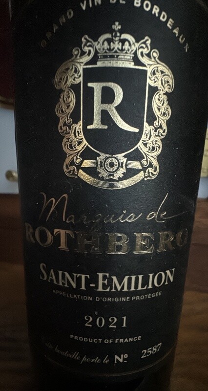 ROTHBERG SAINT EMILION 2021 75CL