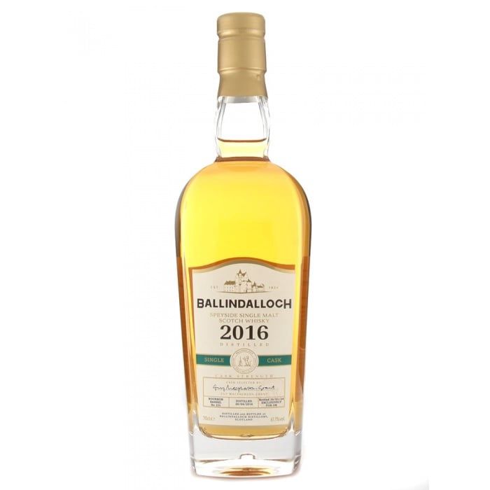 BALLINDALLOCH 2016 BOURBON SINGLE CASK 70CL
