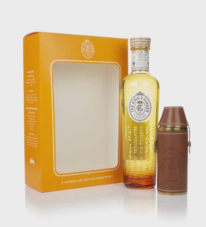 KINGS GINGER HUNTING FLASK GIFT SET 50CL
