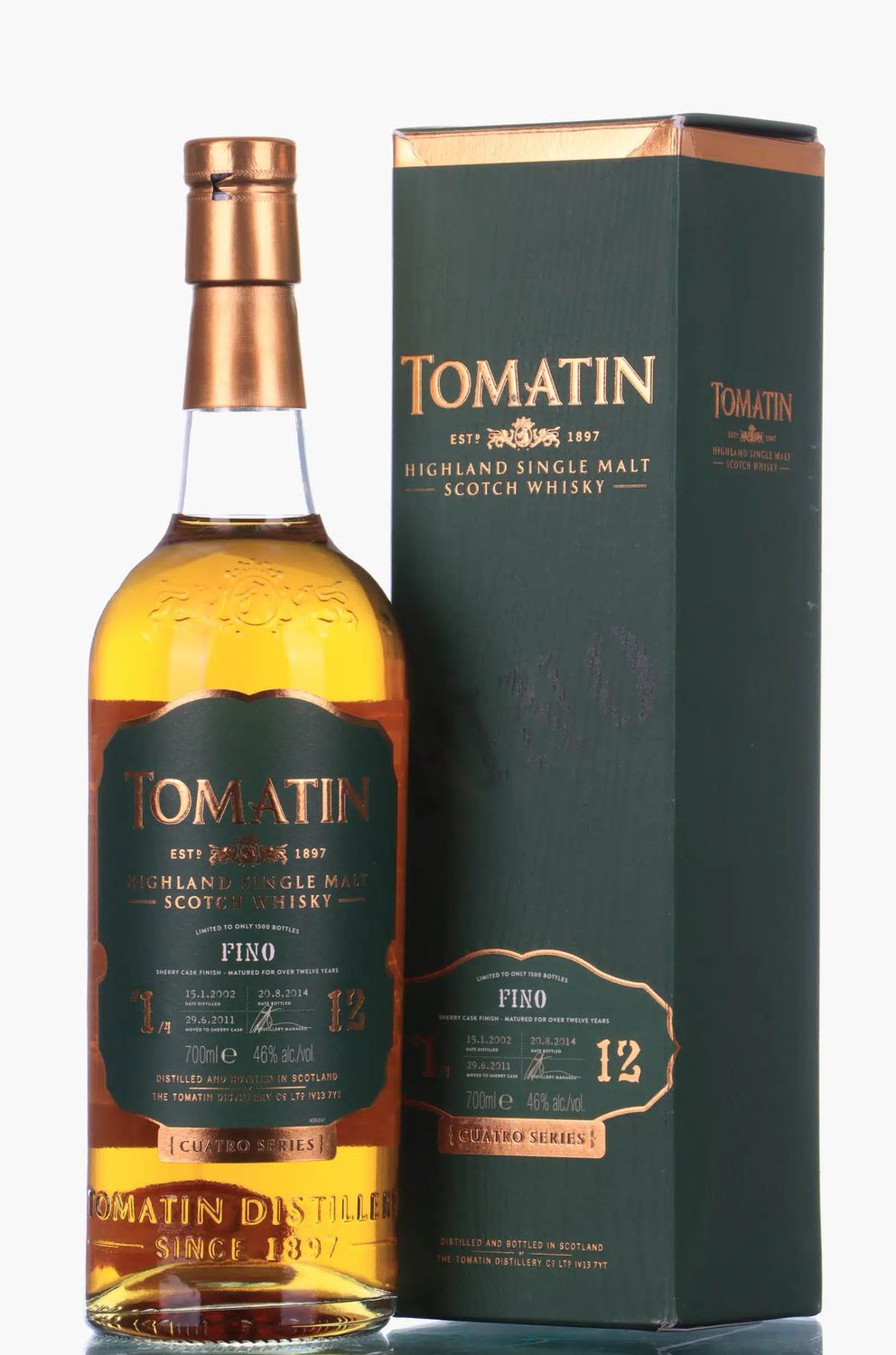 TOMATIN 12YO 2002 CUATRO SERIES NO1 FINO FINISH 70CL