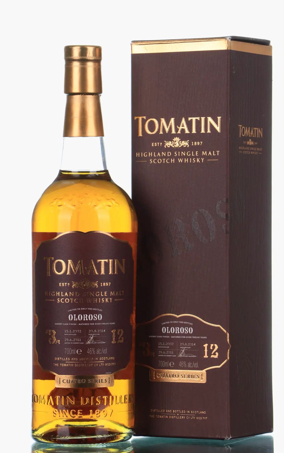 TOMATIN 12YO 2002 CUATRO SERIES NO3 OLOROSO 70CL