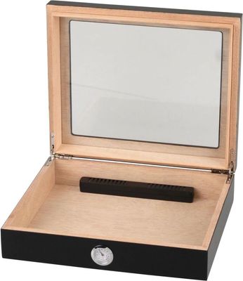 MATT BLACK HUMIDOR - 20 CIGAR CAPACITY