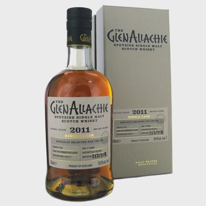 GLENALLACHIE 11YO - 2011 SINGLE CASK PREMIER CRU CLASSE 70CL