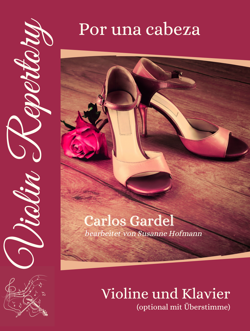 Por una cabeza von Carlos Gardel - spiele den berühmten Tango-Hit im Arrangement für Violine (Melodieinstrument) und Klavier. Die Überstimme für ein zweites Melodieinstrument ist optional. Lerne mit Erklärungen typische Tango-Spieltechniken für Violine!