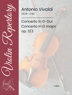 Antonio Vivaldi - Concerto in G op. 3/3 für Violine und Streichorchester, Ausgabe für Violine und Klavier

Das Concierto in G ist eines der ersten Violinkonzerte, um Lagenwechsel und das Spielen in der dritten Lage zu festigen. Vivaldi schrieb es für deine Schülerinnen!
