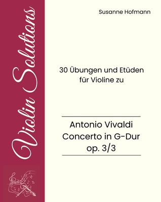 In den 30 Übungen und Etüden übst du die Herausforderungen des Concerto G-dur für Violine von Vivaldi mit kleinen, knackigen Musikstücken. Danach spielt sich das Concerto in G von Vivaldi fast von allein!