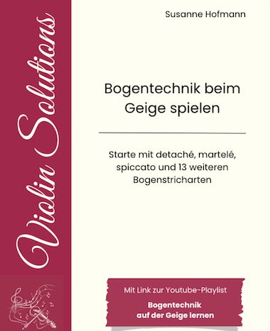 Bogentechnik beim Geige spielen (Noten)