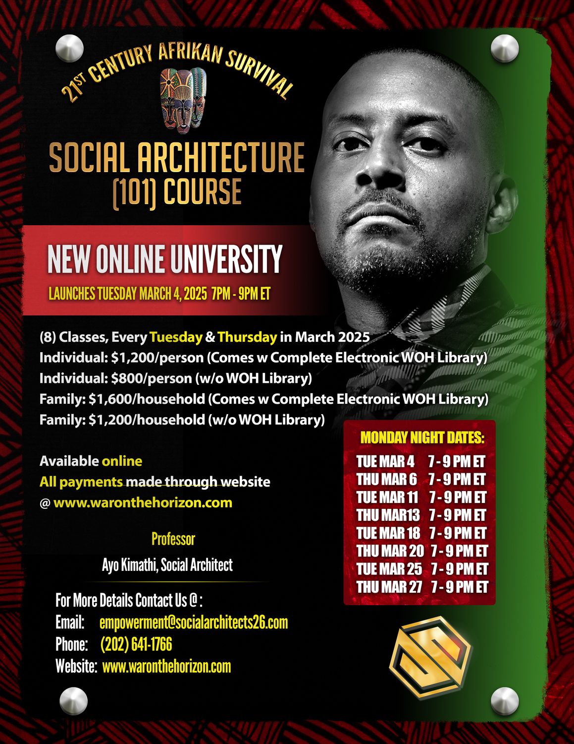 Social Architects 101 Course (Family) - Course + Electronic WOH Collection