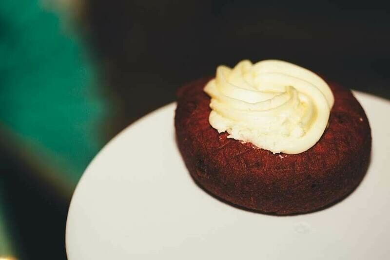 Red Velvet Cake Donut, Cream Cheese Icing (Single Donut)