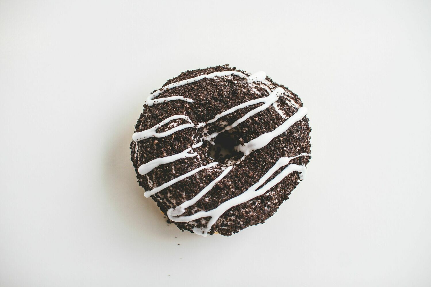 Vegan Vanilla Cake Donut, Glazed with Oreo Crumble (Single Donut) Vegan Vanilla Cake Donut, Glazed with Oreo Crumble (Single Donut)