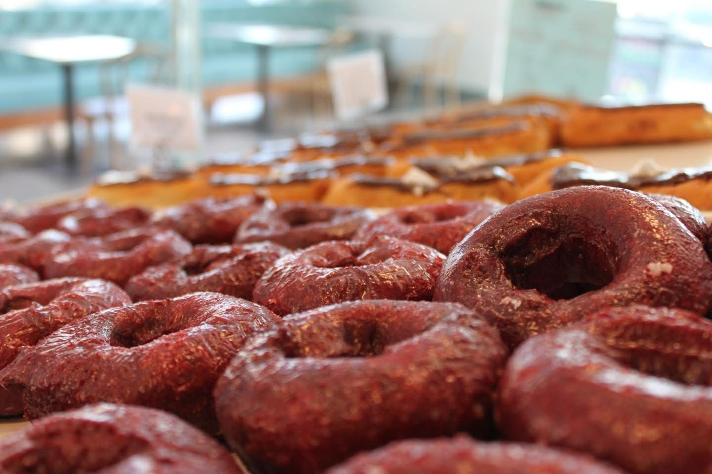 Red Velvet Cake Donut, Glaze (Single Donut)