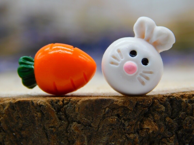 Kaninchen und Möhre