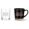 Mug &amp; Rocks Glass Set - Do Not Disturb