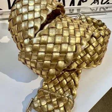 Woven Neoprene Strap METALLIC GOLD | shoptaylorgray