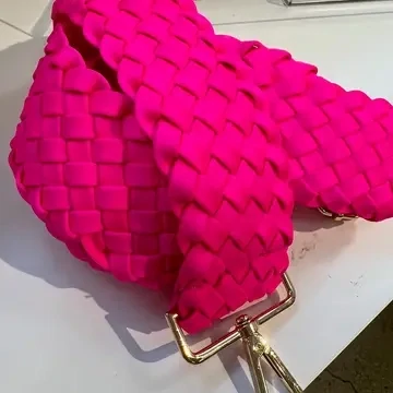 Woven Neoprene Strap HOT PINK | shoptaylorgray