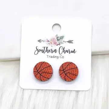 14mm Basketball Acrylic Studs