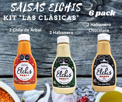 Salsa Elchis Mix 3 Versiones 6 Piezas (2 De Cada Una)