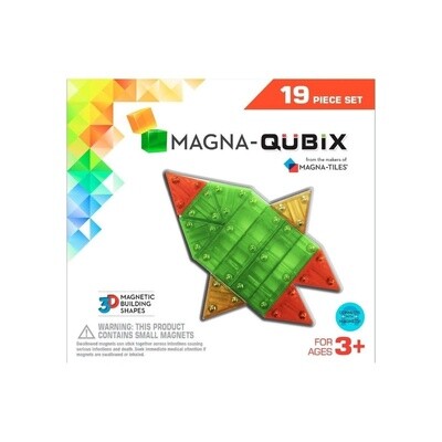 Magna-Qubix 19 Piece Set - size: 6.5 x 1.5 x 6 inches