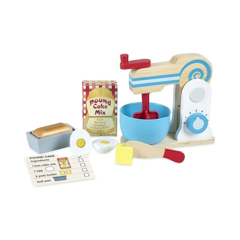 Wooden Make-a-Cake Mixer Set