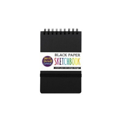 Black DIY Cover Sketchbook 5 X 7.5