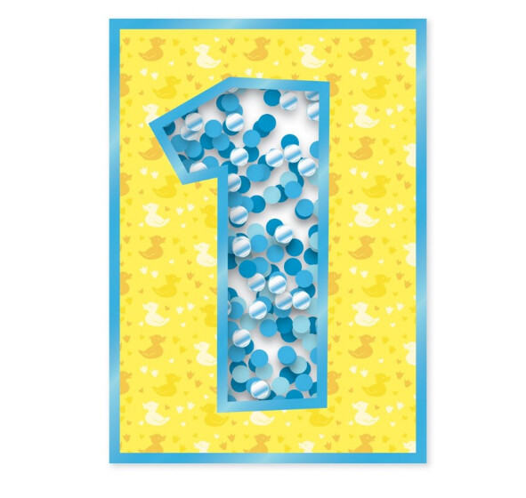 AGE 1 CONFETTI CARD
