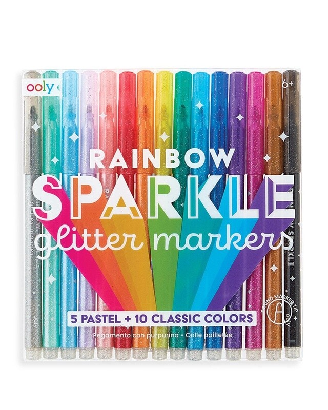 Rainbow Sparkle Glitter Markers