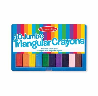 10 Jumbo Triangular Crayons