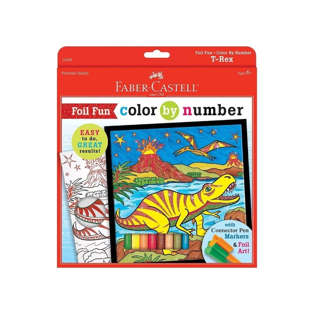 Color By Number T-Rex Foil Fun