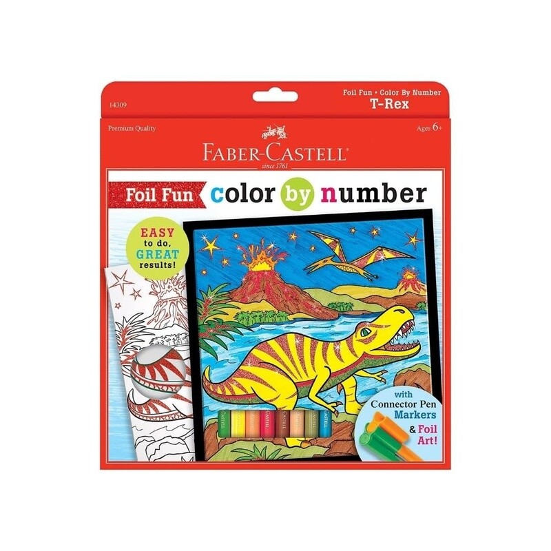 Color By Number T-Rex Foil Fun