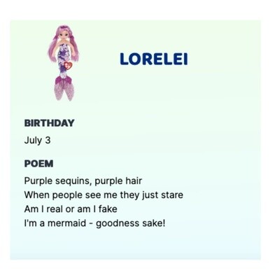 LORELEI - sequin purple mermaid med