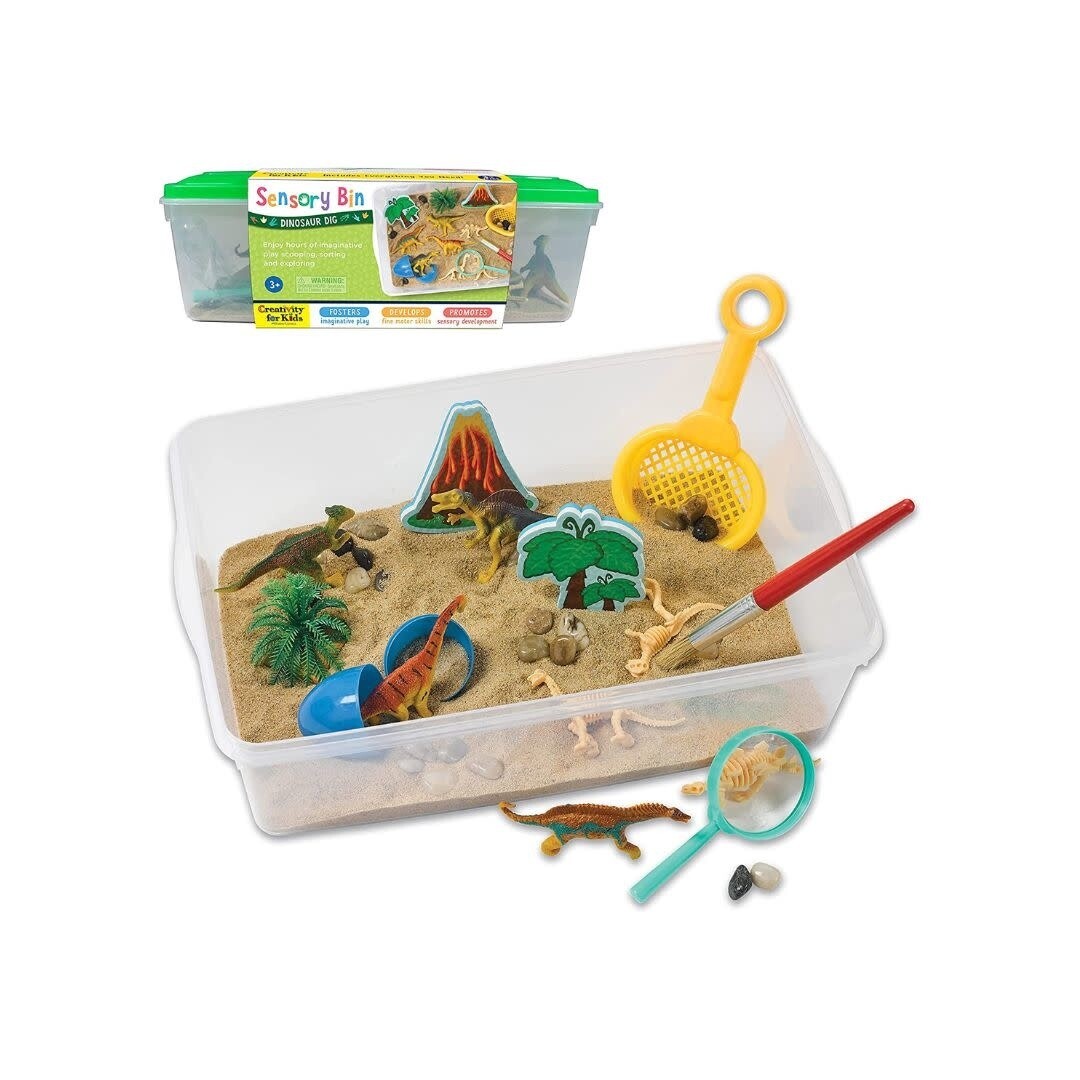 Sensory Bin Dinosaur Dig