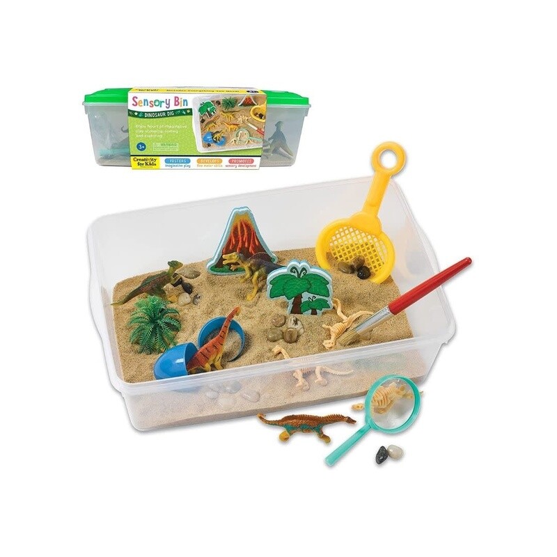 Sensory Bin Dinosaur Dig