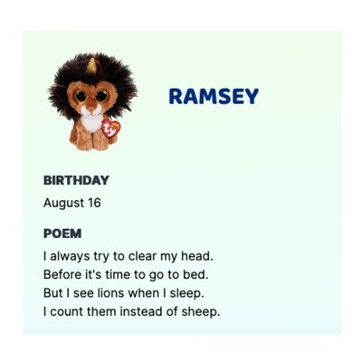 RAMSEY - lion with horn reg