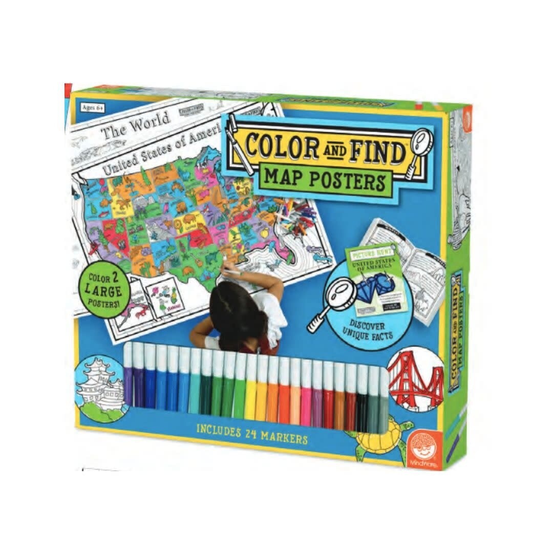 Color and Find Usa And The World