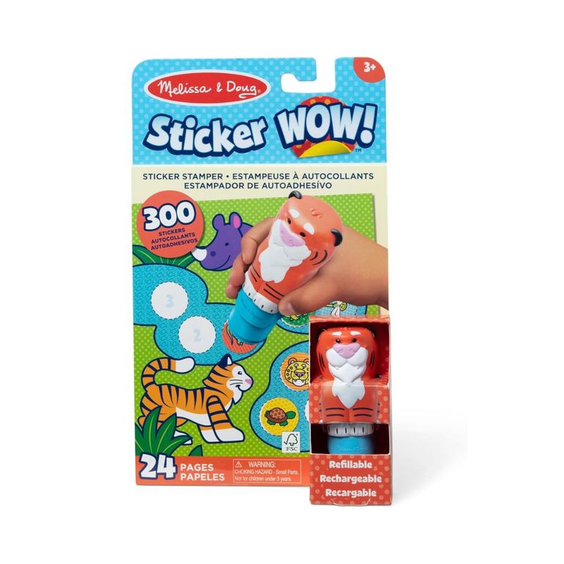 Sticker WOW! Tiger with Book &amp; Stickers