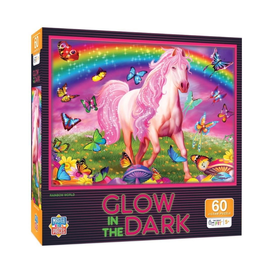 Glow in the Dark - Rainbow World 60 Piece Puzzle