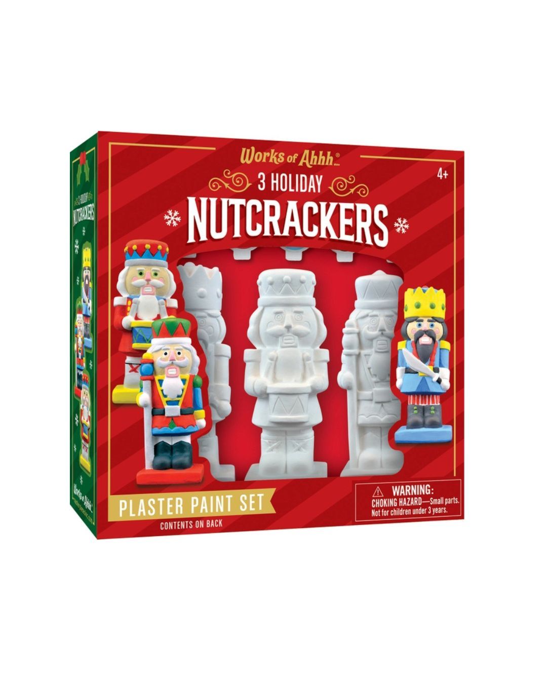 Holiday Nutcrackers - 3-Pack Plaster Paint Kit