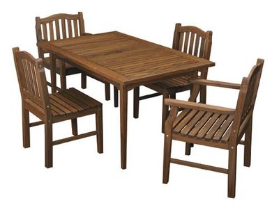 5 Foot Rectangular Dining Table & Etta Chair Set