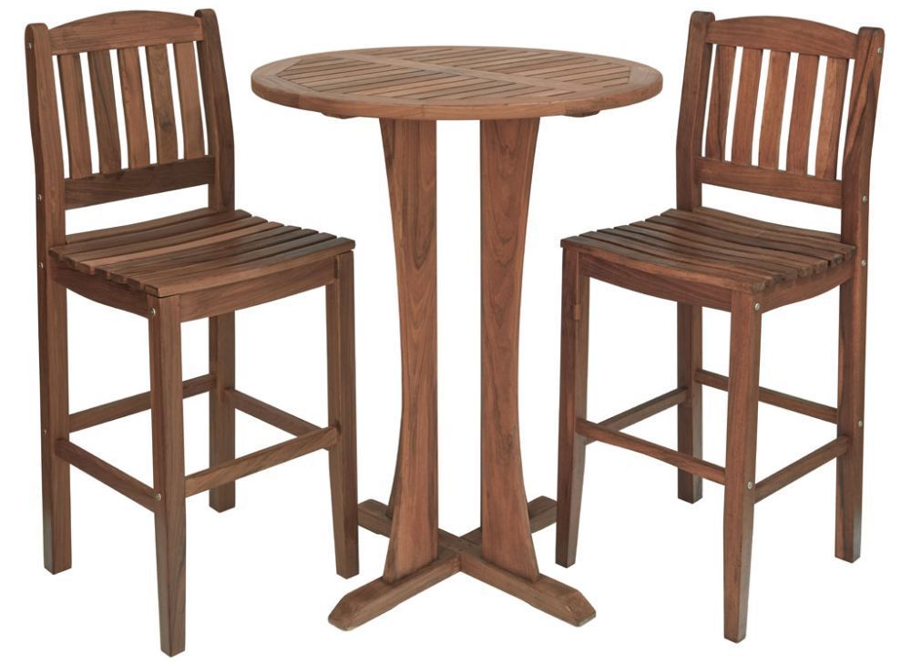Round Bistro Cafe Table and Bistro Side Chair Set