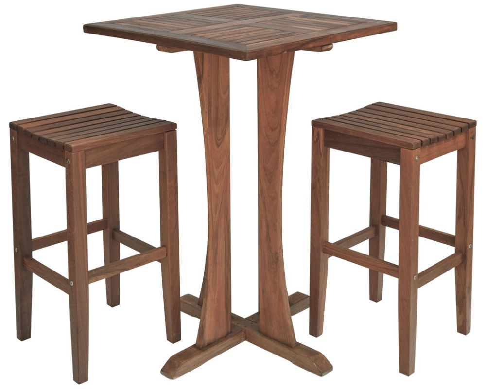 Square Bistro Cafe Table & Bistro Barstool Set