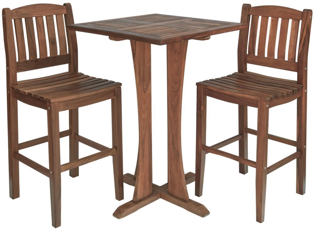 Square Bistro Cafe Table & Bistro Side Chair Set