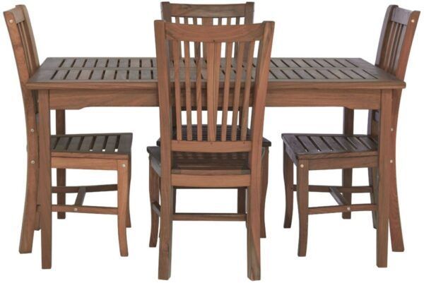 5 Foot Rectangular Dining Table & Continental Chair Group 5 Foot Rectangular Dining Table & Continental Chair Group