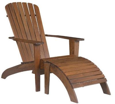 Nothwoods Adirondack Chair and Footrest Nothwoods Adirondack Chair and Footrest