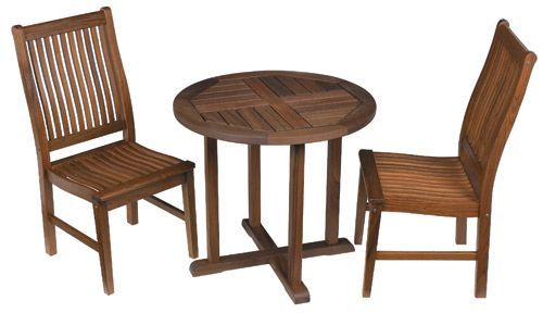 Round Cafe Dining Table & New Wave Chair Set