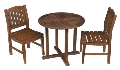 Round Cafe Dining Table & Classic Chair Set