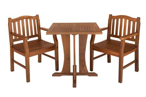 Square Cafe Table and Etta Armchairs