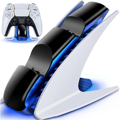 Dual Controller Charger For PS5 Charging Dock Station For Playstation 5 Dualsense Controllers with USB C Cable For PS5