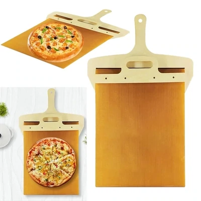 Sliding Pizza Peel Pizza Spatula Paddle Wooden Sliding Pizza Shovel with Handle for Baking Supplies Kitchen Tools
