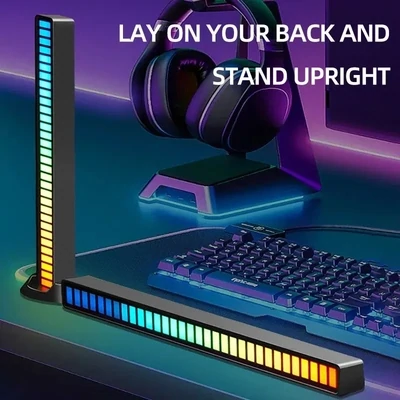 Intelligent RGB Symphony Sound Control LED Light Music Rhythm Ambient Pickup Lamp controllo App per Compute Gaming Desktop Decor
