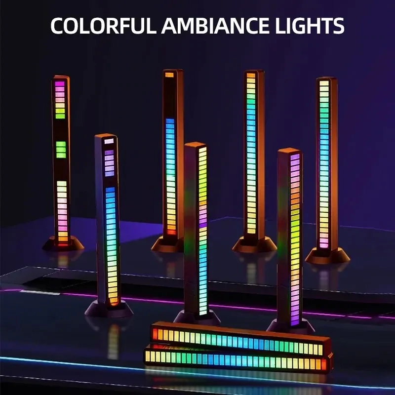 Intelligent RGB Symphony Sound Control LED Light Music Rhythm Ambient Pickup Lamp controllo App per Compute Gaming Desktop Decor